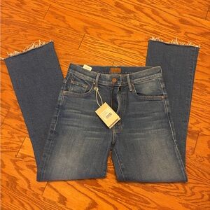 NWT Mother denim jeans “the insider ankle fray” in size 27